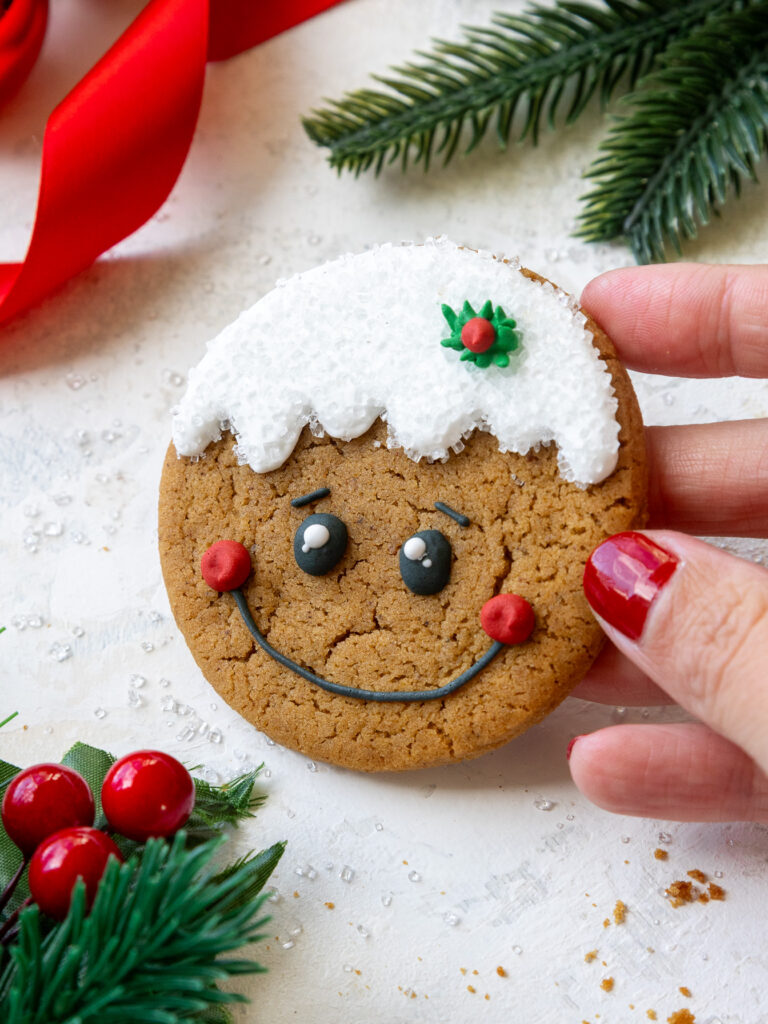 image of frosted gingerbread man cookies with royal icing