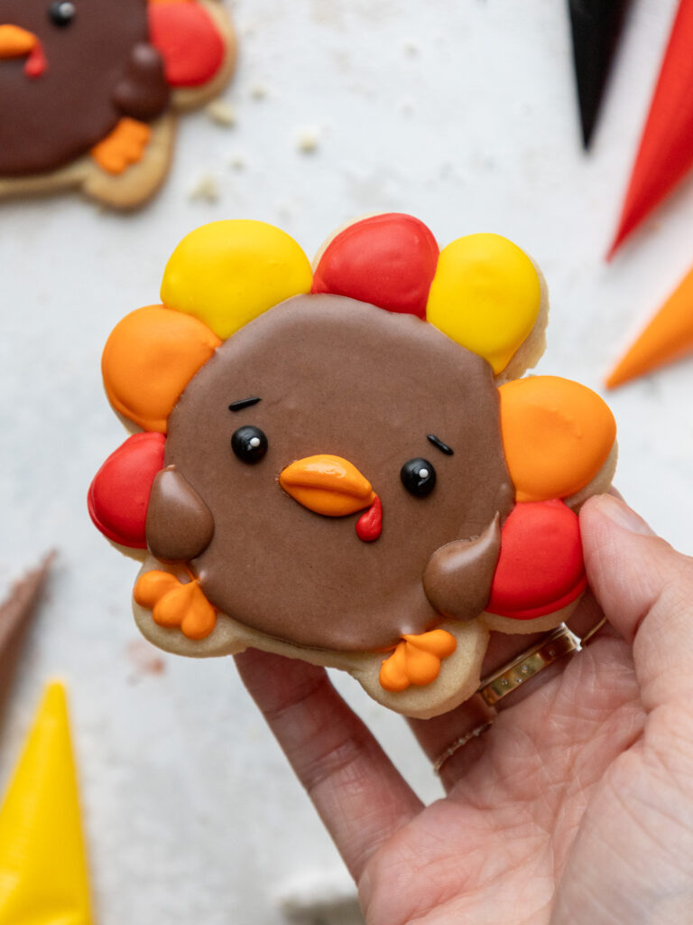 image of a turkey cookie