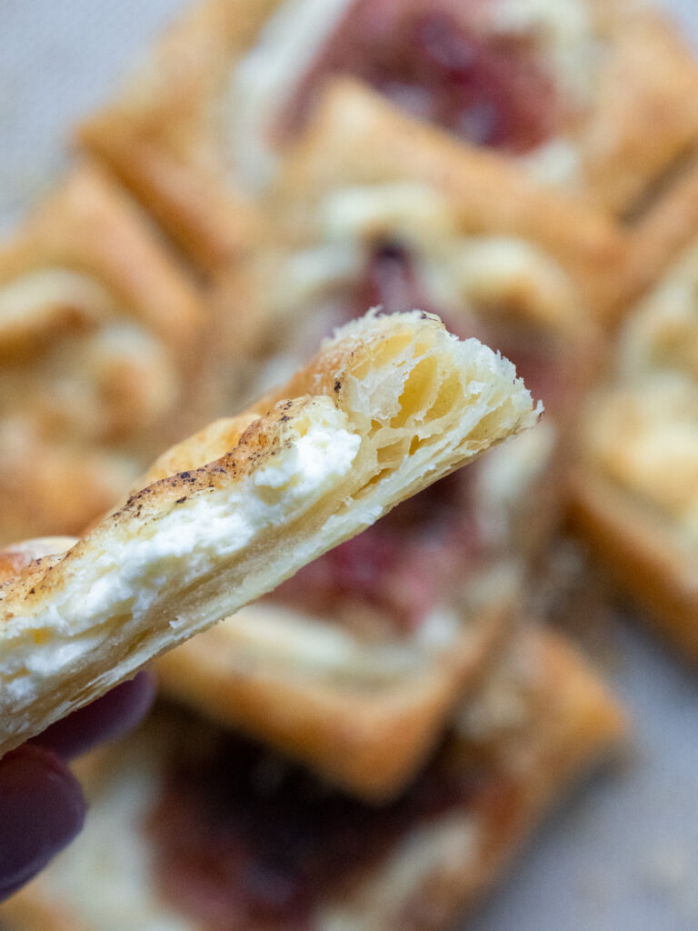 image of flakey cream cheese puff pastries