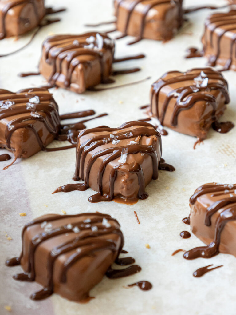 image of a chocolate covered peanut butter heart
