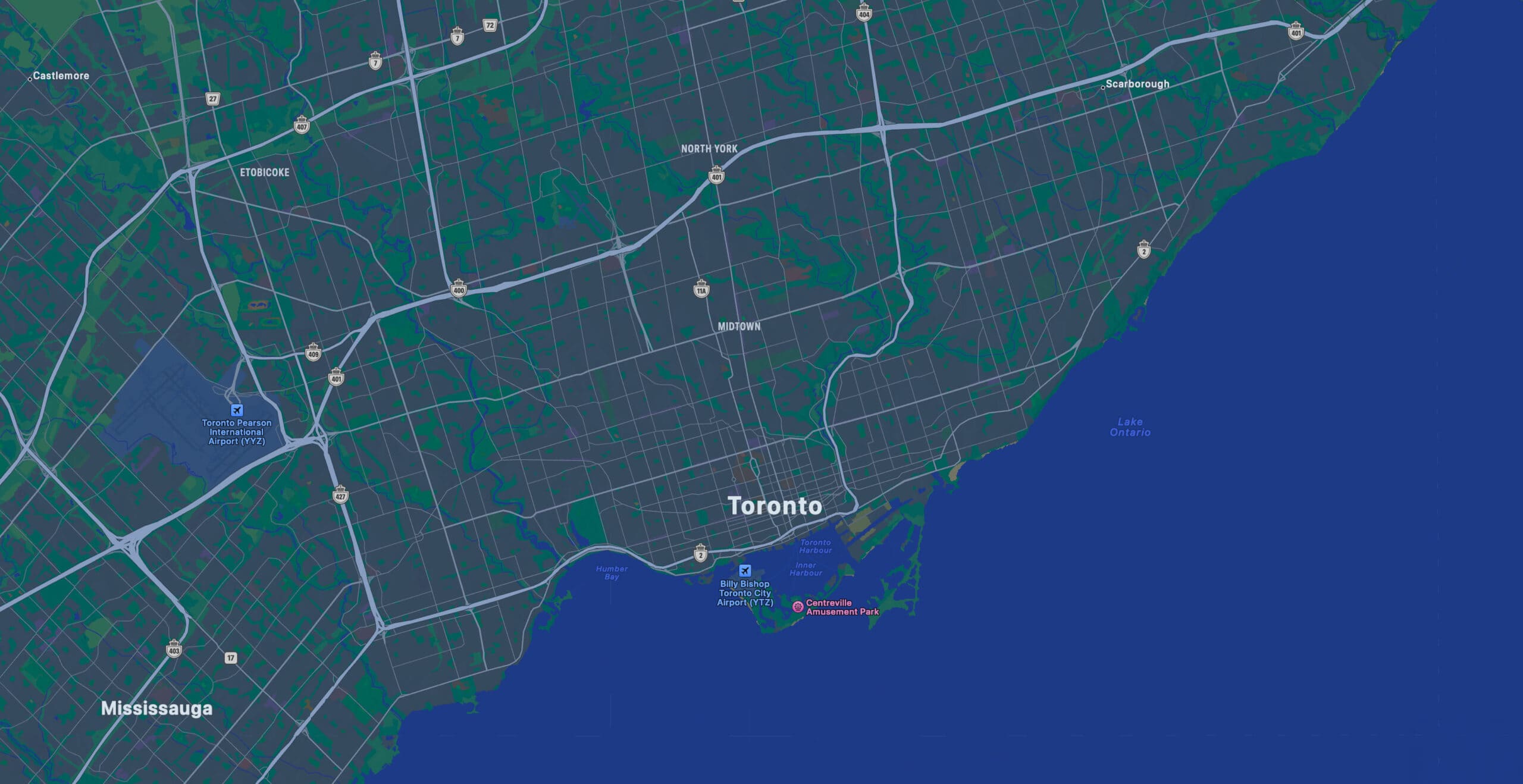 Map of the GTA