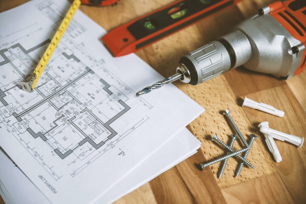 blueprint for a home addition renovation project