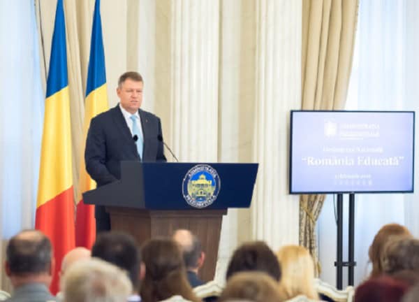 presedintele iohannis romania educata
