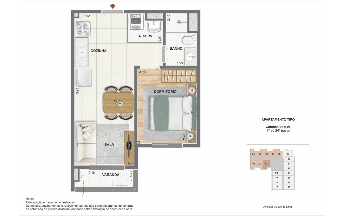 1 Quarto Ciata Residencial