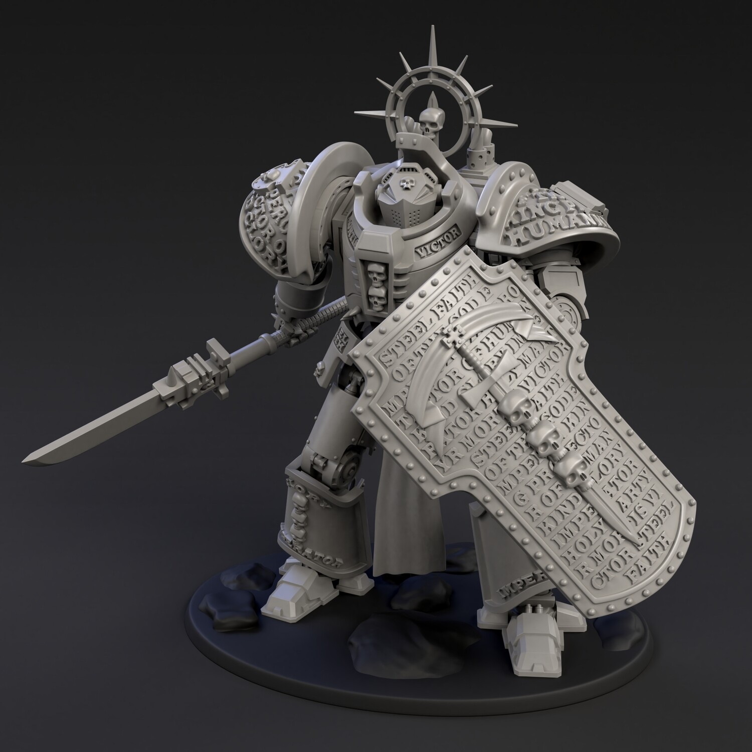 DeamonSlayer-Knight Printed Miniature Complete Kit