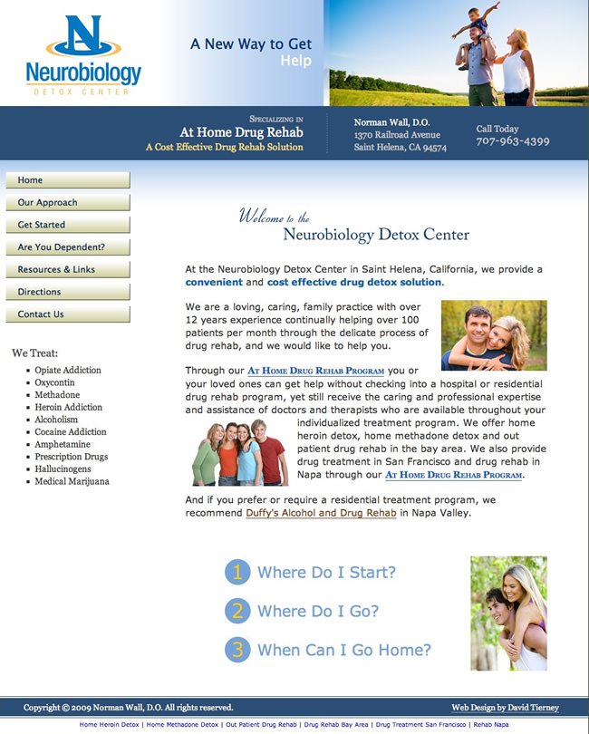 At Home Detox Website Design