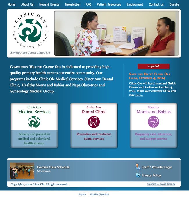 Clinic Ole Website Design