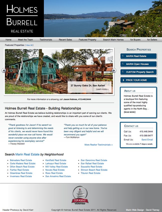 Marin Realtor Website Design