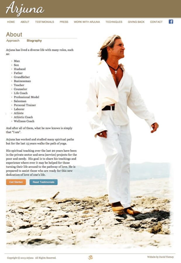 Spiritual Teacher Website Design
