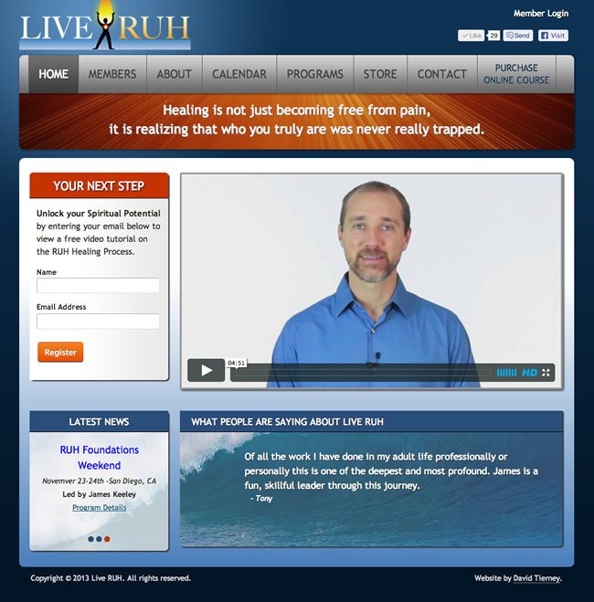 Live RUH Website Design