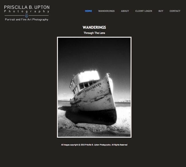 Priscilla B. Upton Photography Website Design