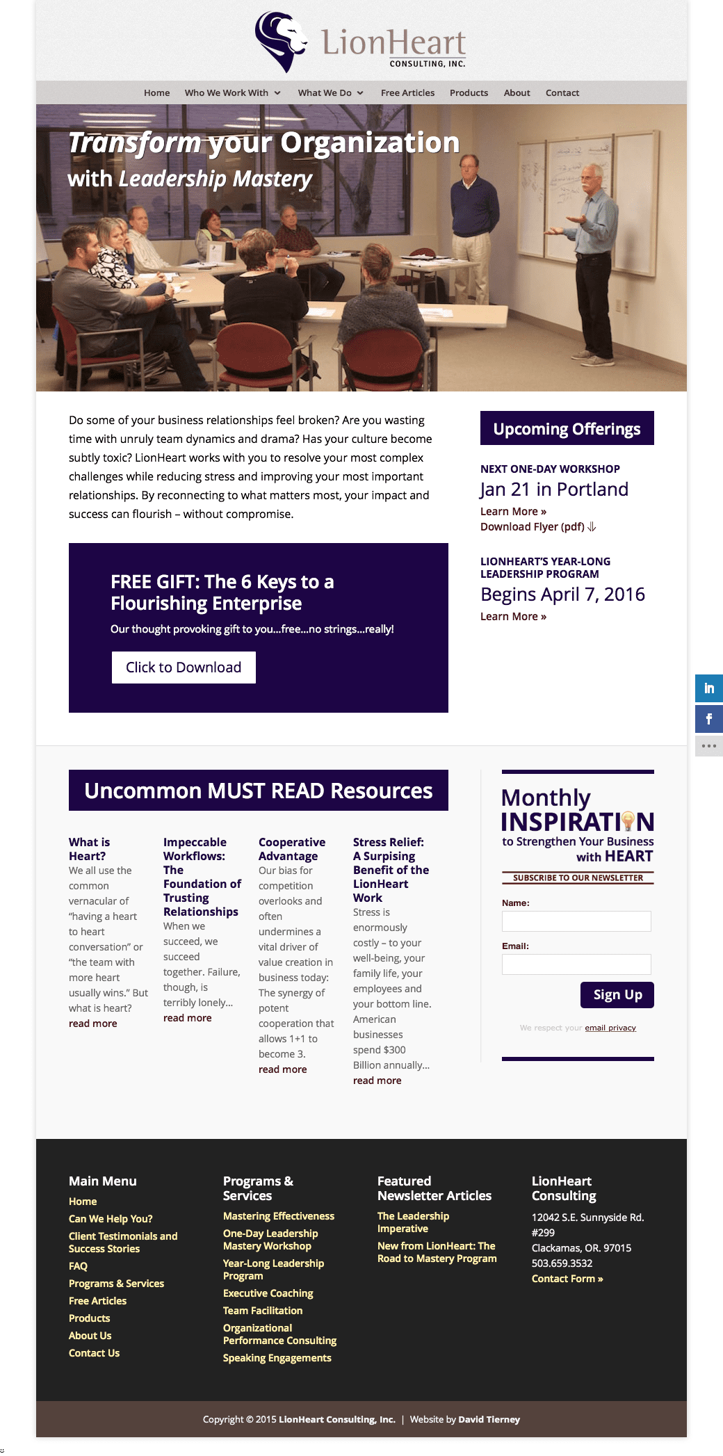 Business Consulting Website Design