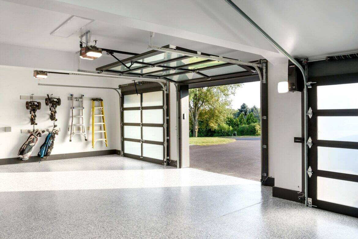 Epoxy garage floors- 3 Car garage home