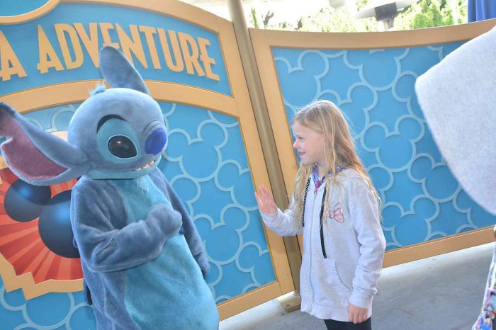 Ashley interacting with Stitch