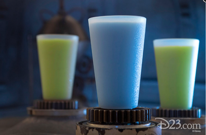 Blue and green Milk
