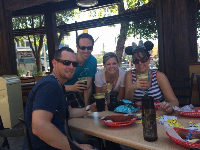 Enjoying lunch and drinks at Mendocino Terrace