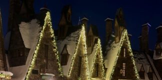 universal holiday decorations hogsmeade 1