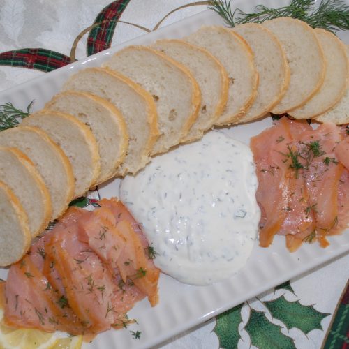 Smoked Salmon with Cognac Mayonnaise