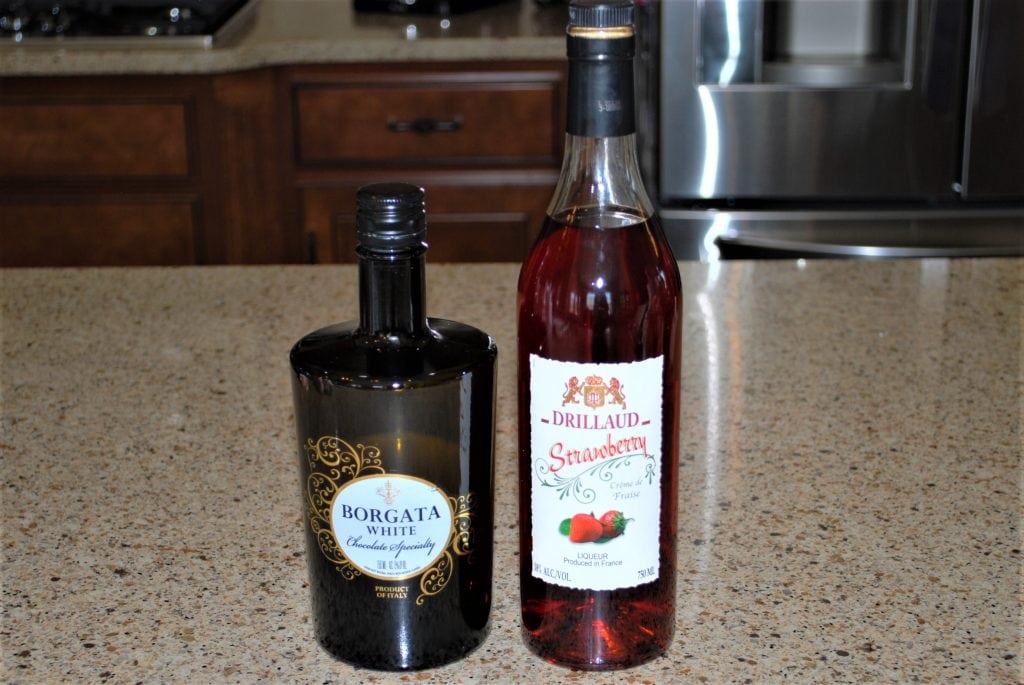 White Chocolate Strawberry Ganache Martini Ingredients