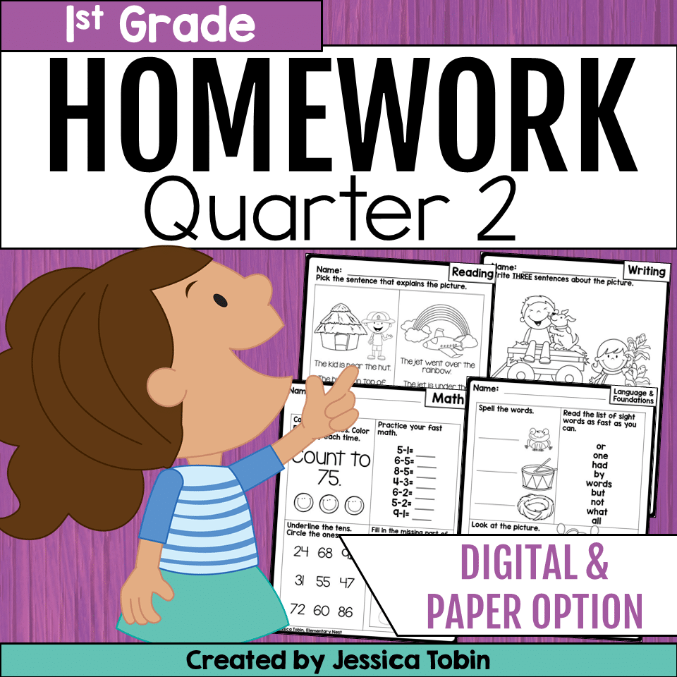 First Grade Homework- 2nd Quarter