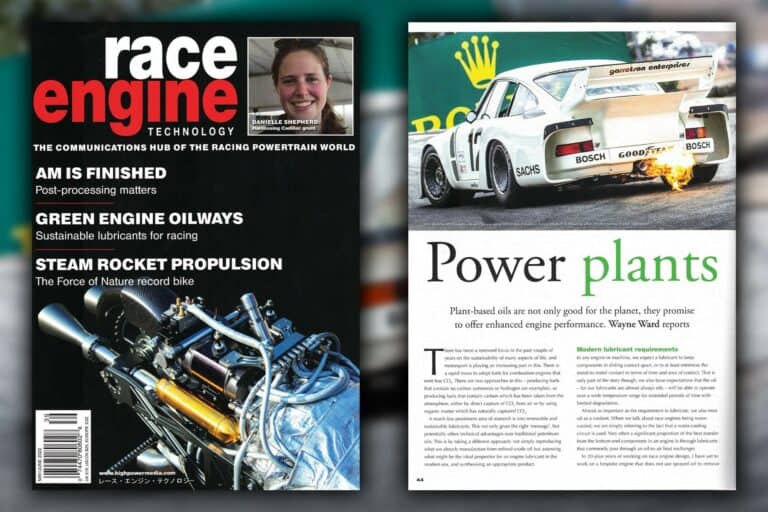 Race Engine Technology Features EvoSyn™ Non-Petroleum Motor Oil Porsche AG Engine Test