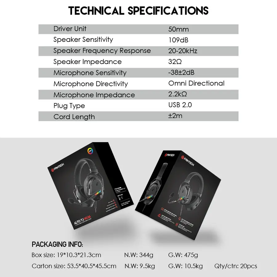 Headset Gaming ALTO HG26