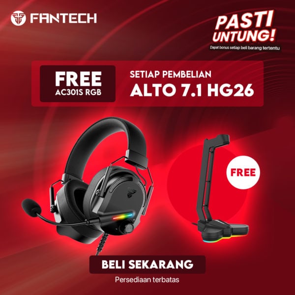 Fantech ALTO 7.1 HG26 RGB Headset Gaming FREE HEADSET STAND