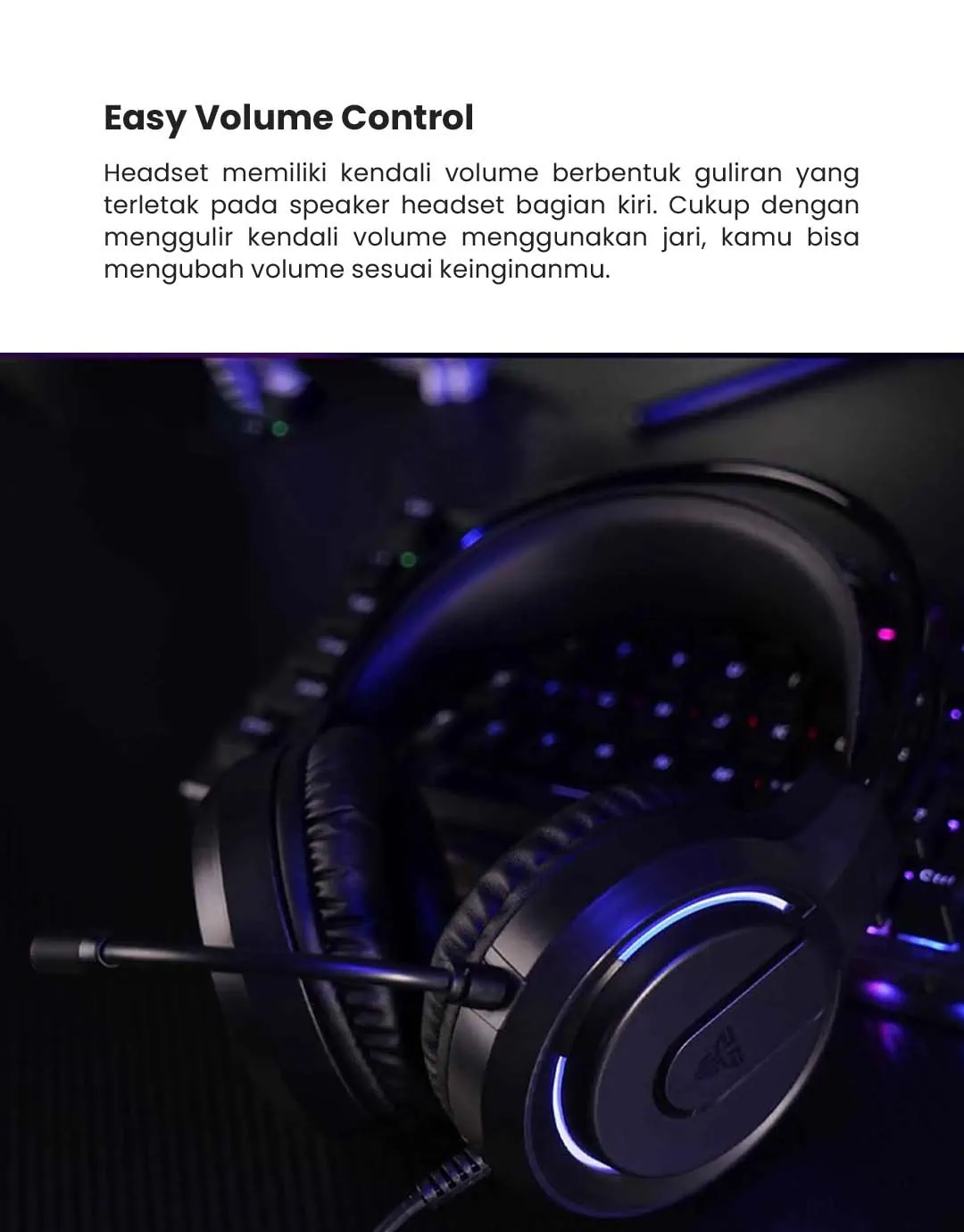 Headset HQ53 Easy Volume Control