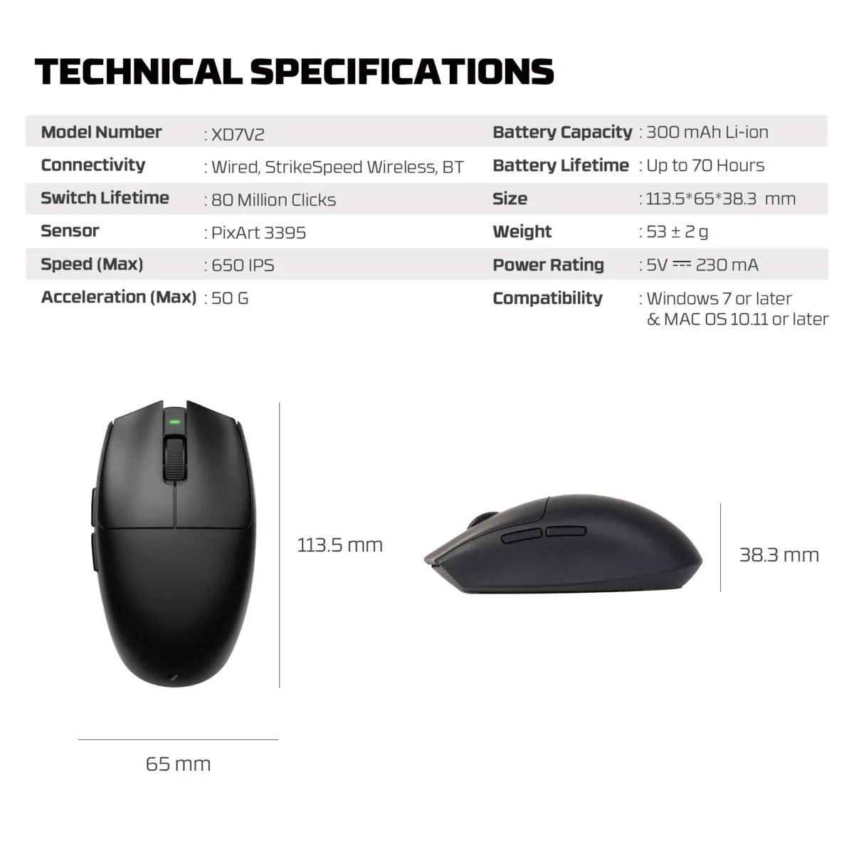 ARIA II XD7V2 SPECIFICATION
