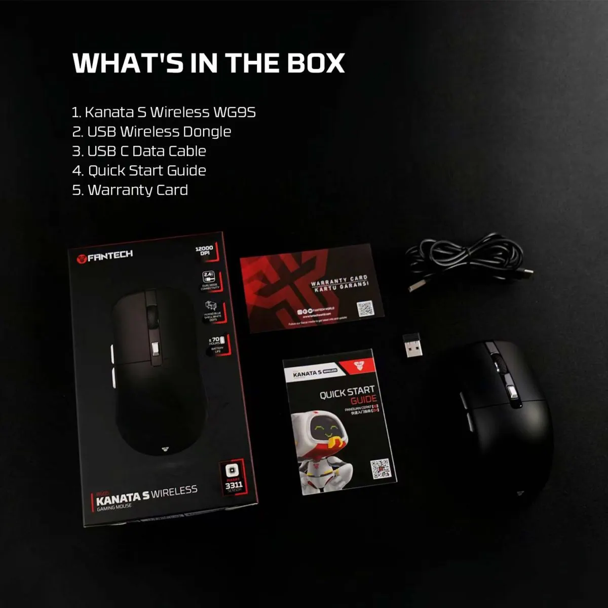 Kanata WIreless Mouse Gaming Wireless WG9