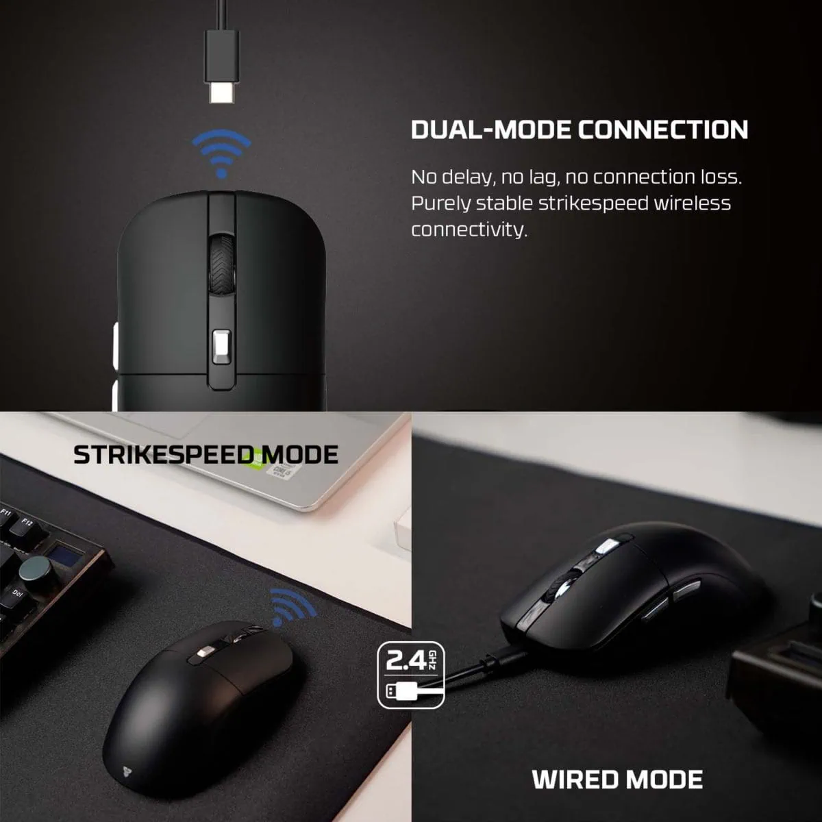 Kanata WIreless Mouse Gaming Wireless WG9 Dual Mode Connection