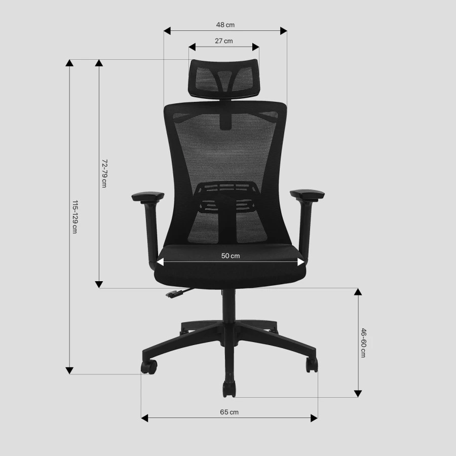 ntech Kursi Kerja Kantor OCA258s V2 Premium Office Chair ARM REST 3D Soft 8
