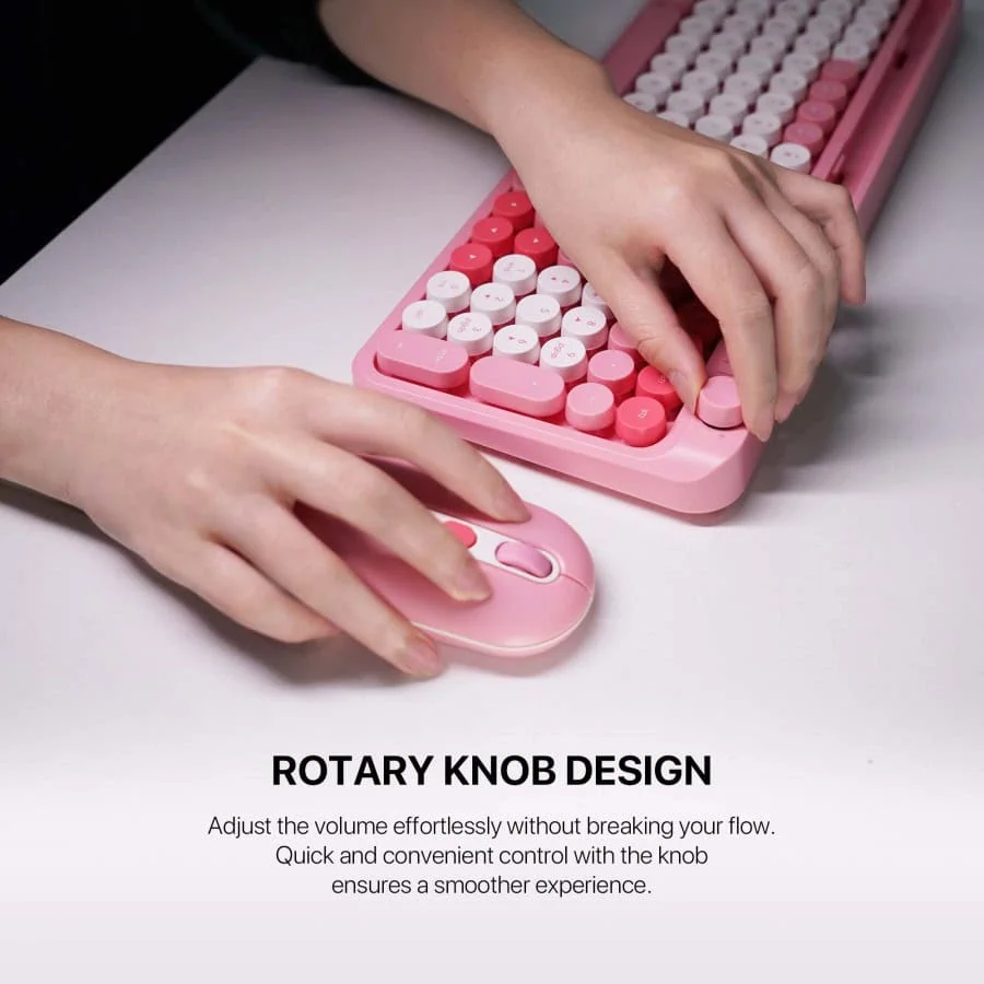 Keyboard Mouse Combo Keyboard Portable Wireless Bluetooth Dual Mode Fantech GO MOCHI 85 101 Rotary Knobjpg