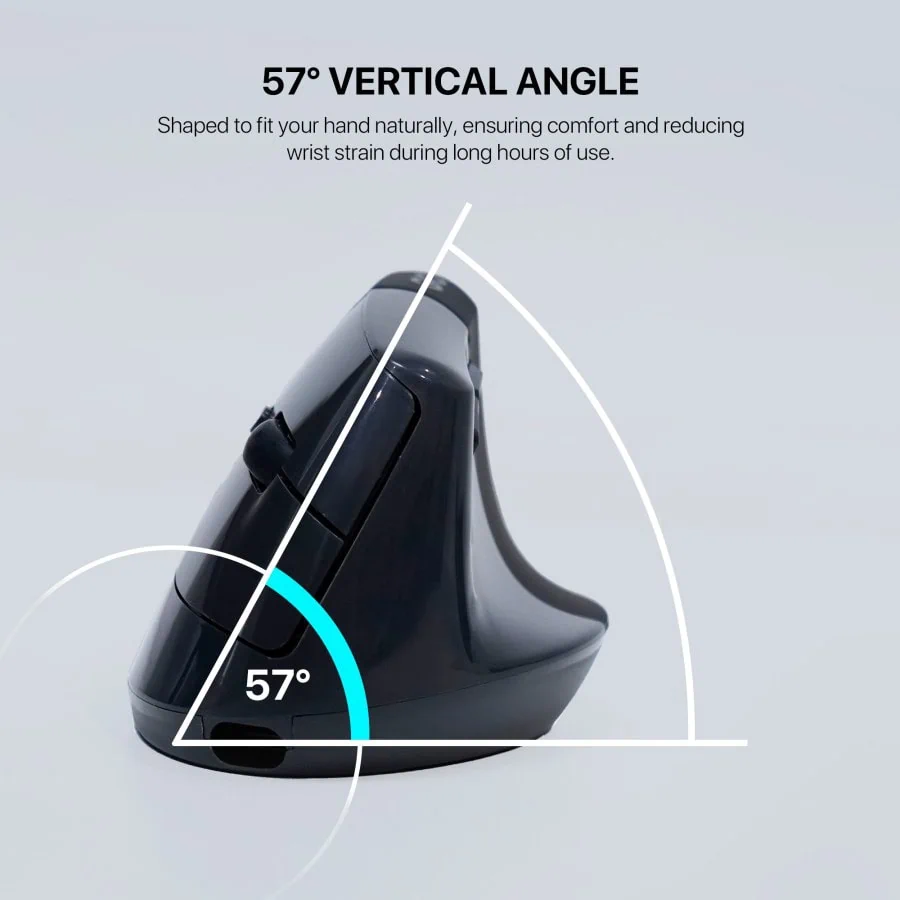 Mouse Vertical Fantech Wireless Bluetooth 5 Rechargeable Mouse Office Kantor W195W195R Vertical Angle