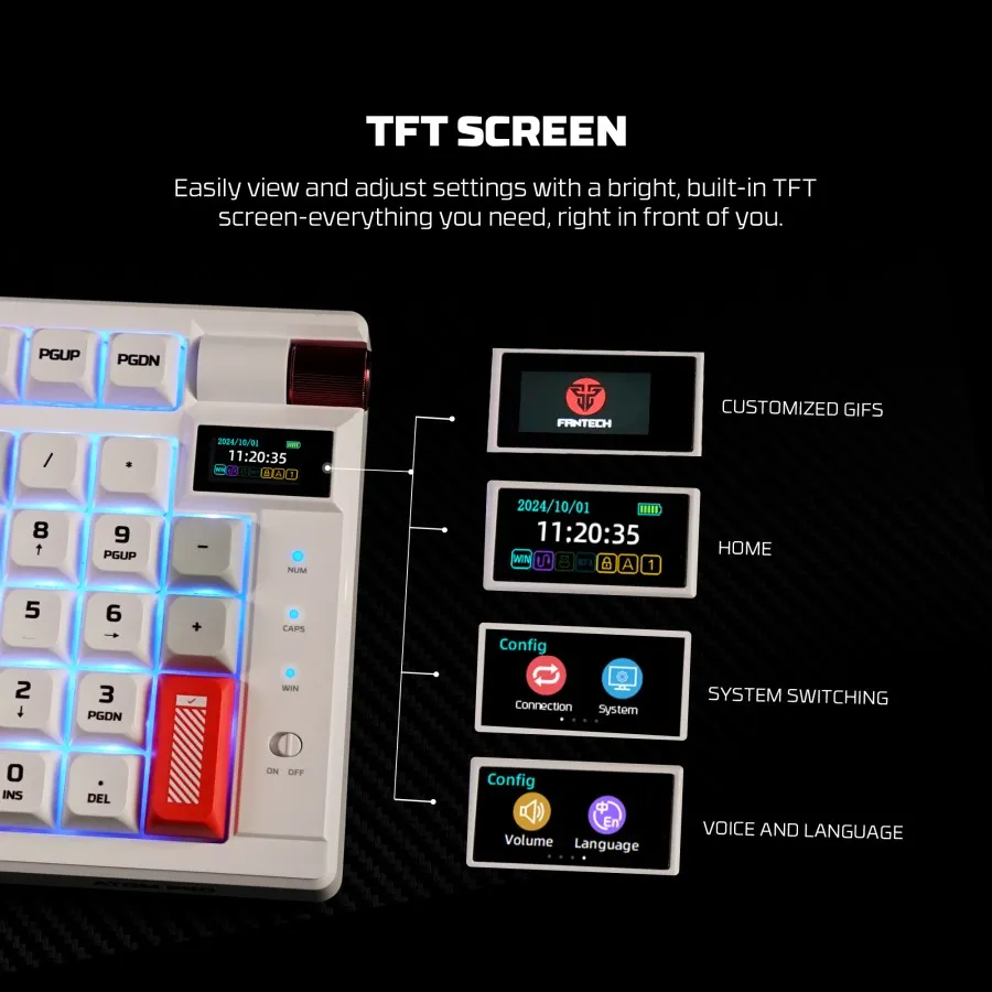 Wireless Keyboard Mechanical Gaming Hotswap 5 Pin ATOM PRO 79&98