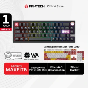 Maxfit6 - Black (White Switch) - Keycaps OP Luffy