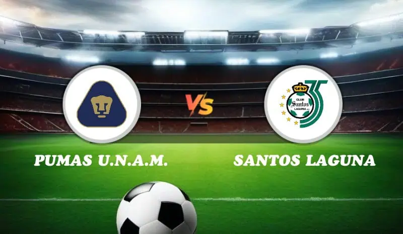Pumas U.N.A.M. vs Santos Laguna Highlights