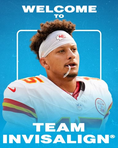 welcome to the Invisalign family Patrick Mahomes!