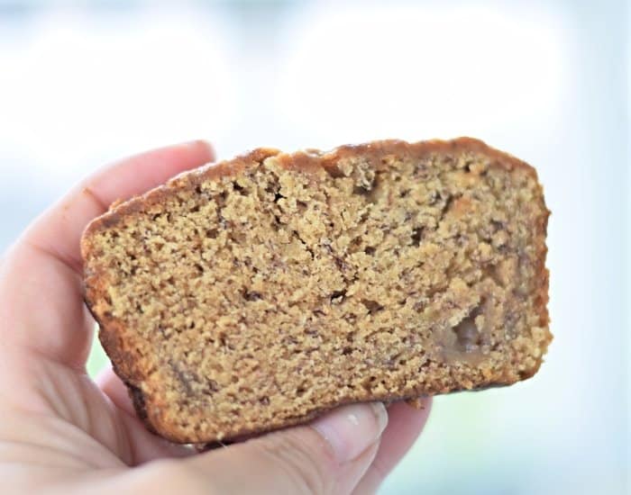 Banana bread slice