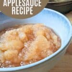 Image shows delicious crockpot applesauce.