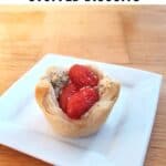 Italian biscuit cup sitting on a white plate