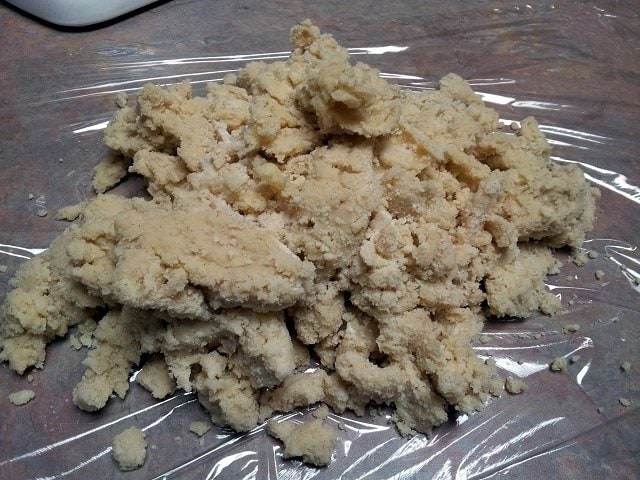 Place dough on plastic wrap