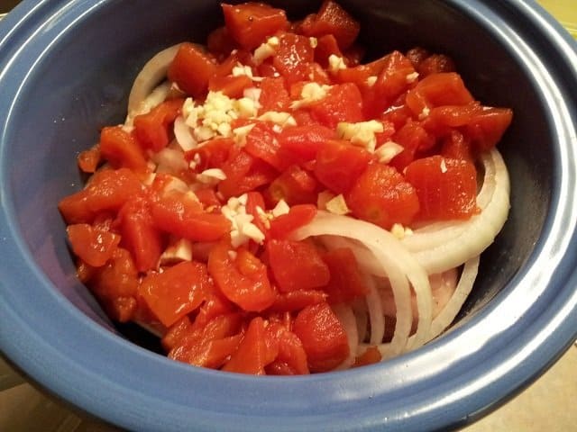 Ingredients assembled for Italian pot roast