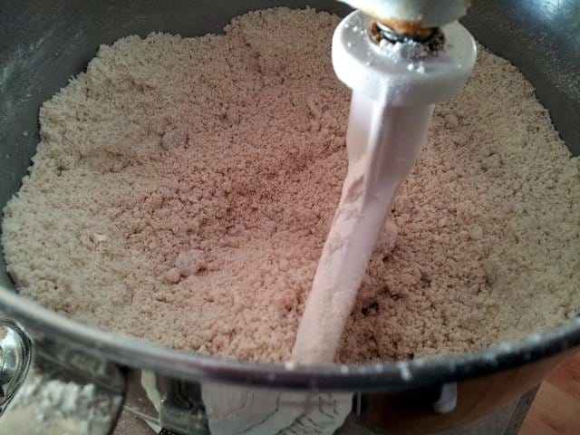 Banana chip muffin dough is sandy after dry ingredients are added