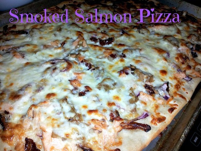 Smoked salmon pizza appetizer recipe