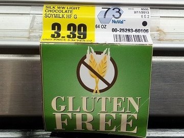 Tag showing gluten free label