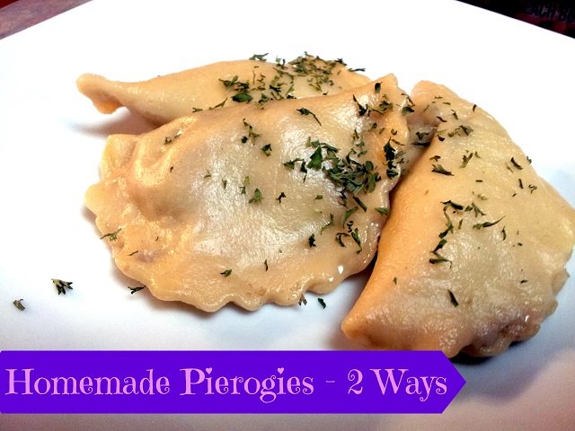 Plate of meat pierogies