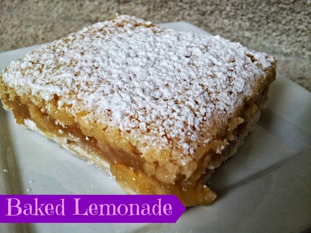 Lemon bar on a plate