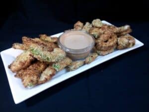 Avocado fries ready to eat