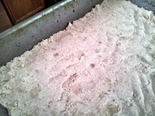 Press dough into the pan with your fingers